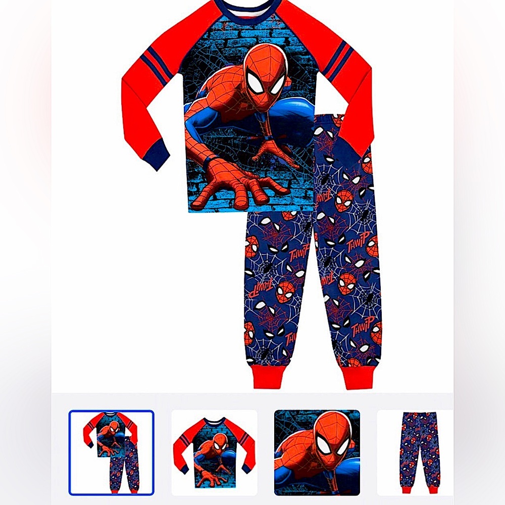 SPIDER MAN Boys pajamas Size 12 -NWT